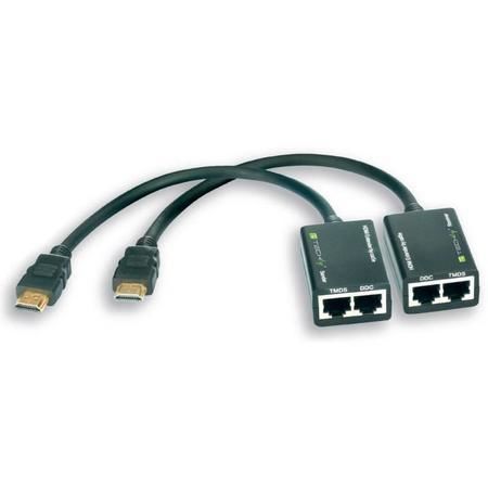 Techly HDMI extender, kabel Cat.5e/6, max. délka 30m, 301153