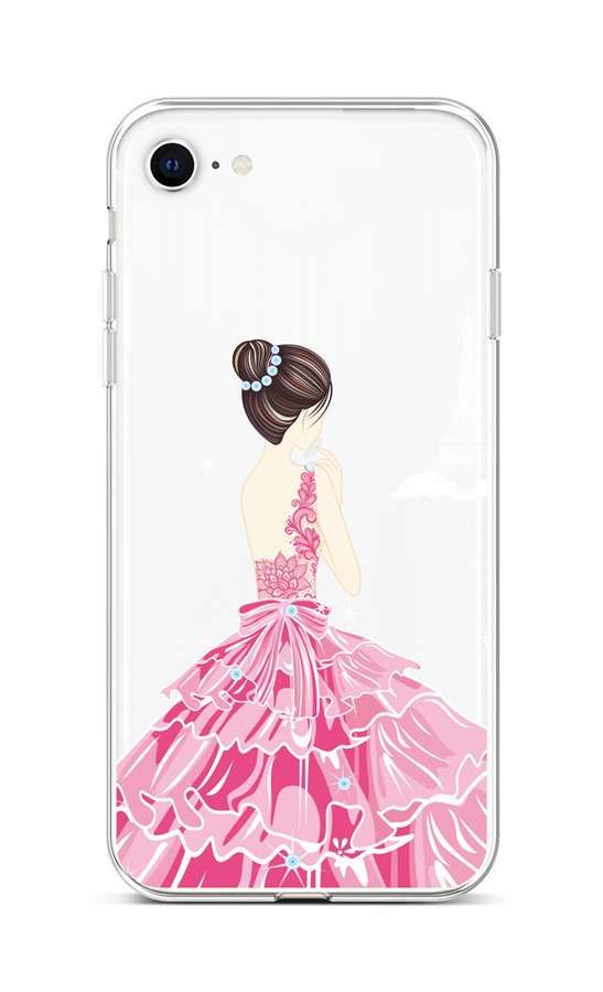 Kryt TopQ iPhone SE 2022 silikon Pink Princess 74000
