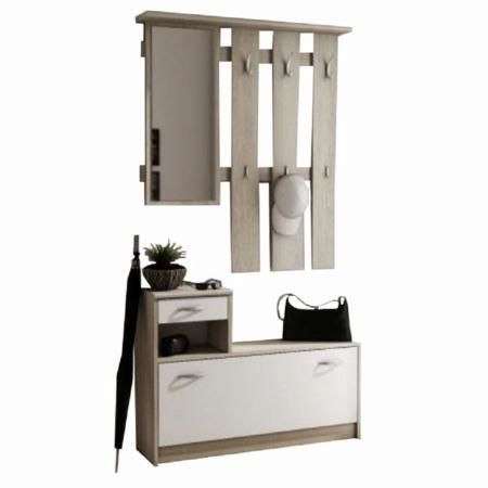 Kondela Předsíňová sestava, dub sonoma / bílá, VIRA-MECKI