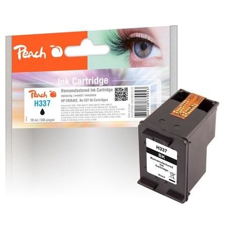Inkoustová náplň Peach HP C9364E, No. 337, 19 ml kompatibilní - černá,