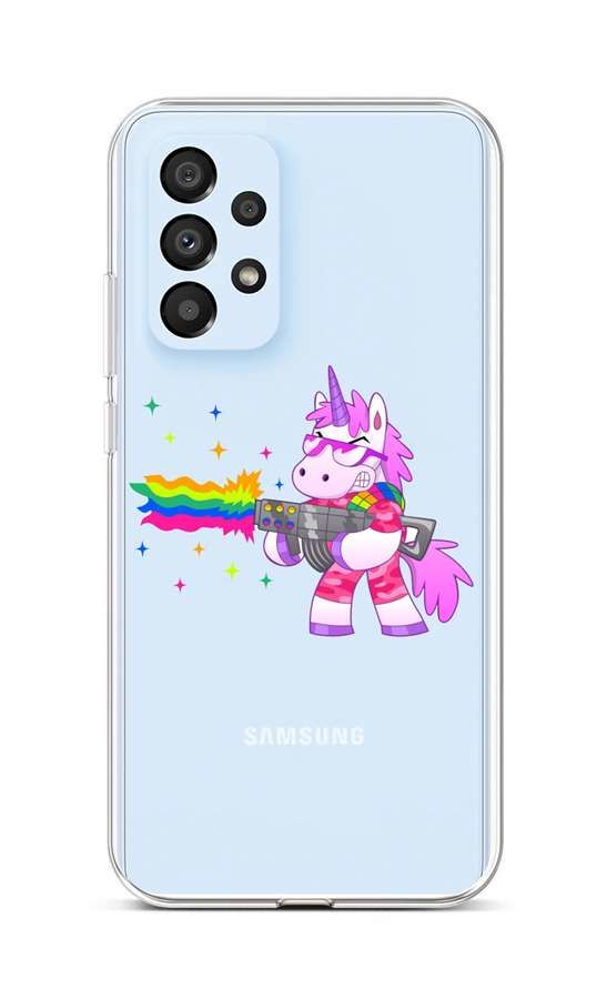 Kryt TopQ Samsung A33 5G silikon Rainbow Gun 74193