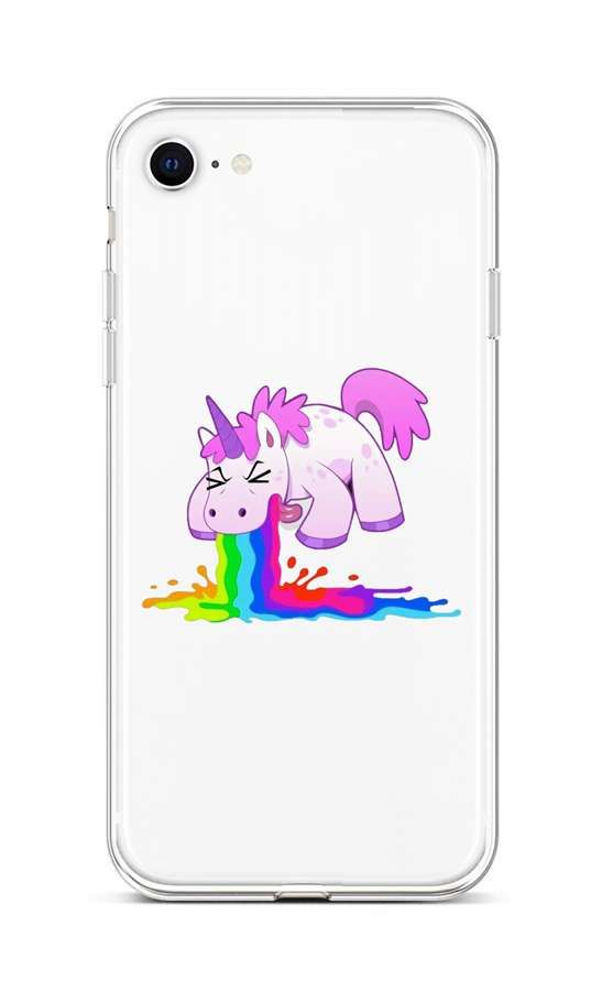 Kryt TopQ iPhone SE 2022 silikon Rainbow Splash 74026
