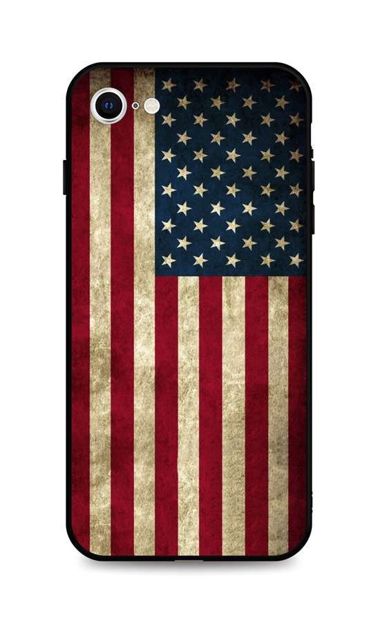 Kryt TopQ iPhone SE 2022 3D silikon Amerika 73910