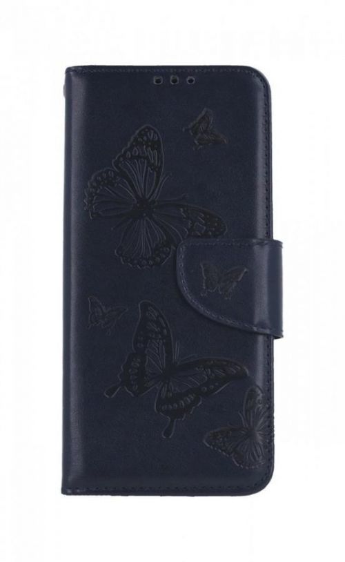 Pouzdro TopQ Xiaomi Redmi Note 11 knížkové Butterfly modré tmavé 73691