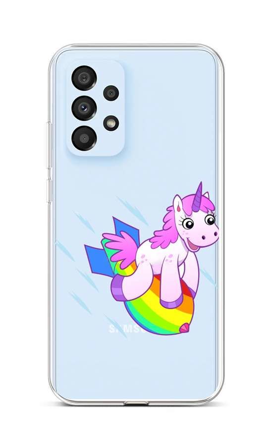 Kryt TopQ Samsung A33 5G silikon Flying Unicorn 74198