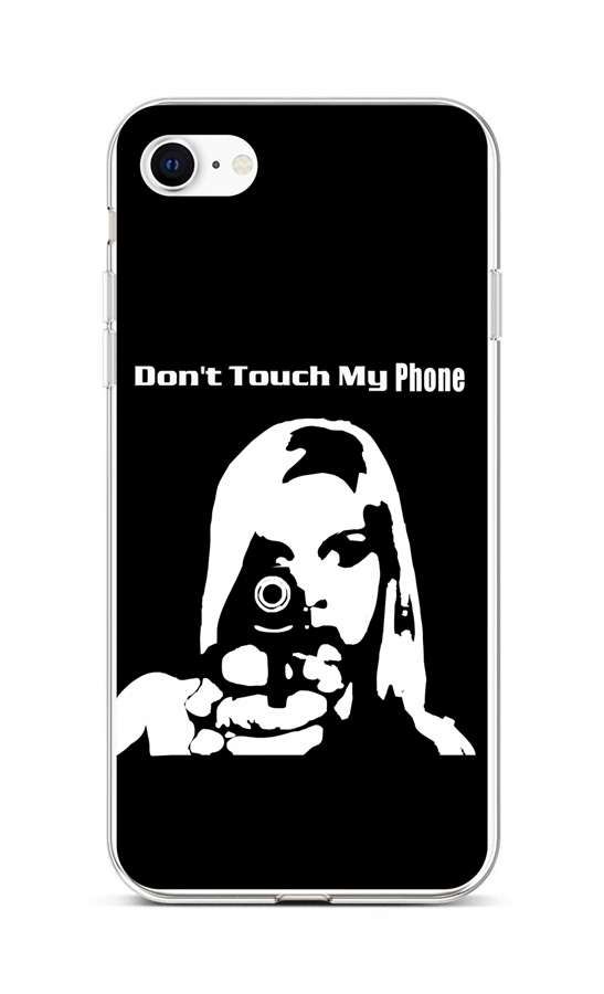 Kryt TopQ iPhone SE 2022 silikon Don't Touch Gun 73946