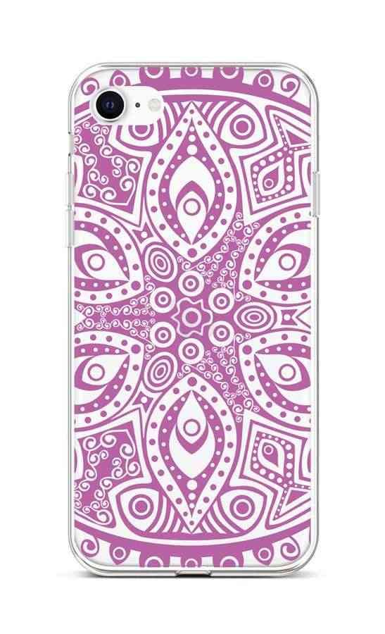 Kryt TopQ iPhone SE 2022 silikon Violet Mandala 73954