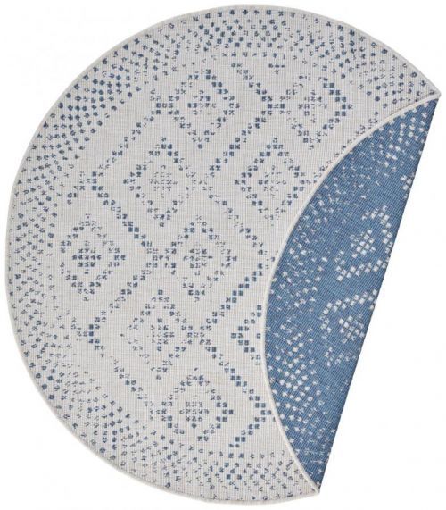 Mujkoberec Original Kusový koberec Mujkoberec Original Nora 105006 Blue Creme kruh - 160x160 (průměr) kruh cm Bílá