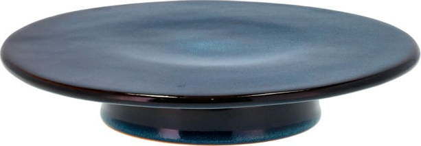 Tmavě modrý kameninový podnos na dort Bitz, ø 30 cm