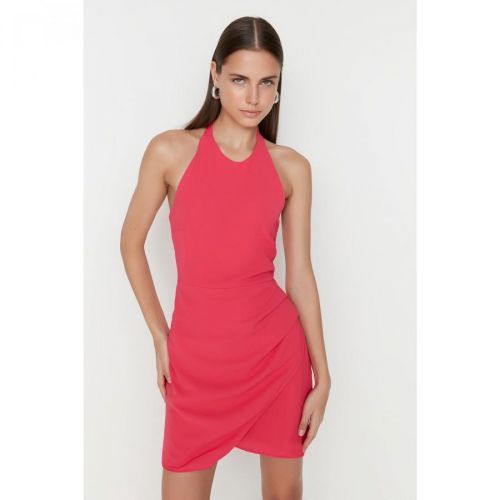 Trendyol Fuchsia Halter Neck Dress
