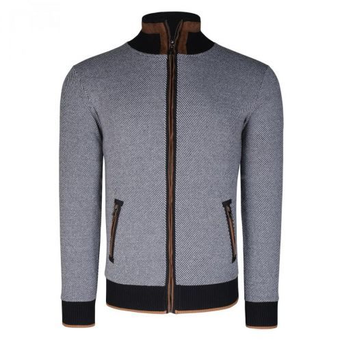 1021 DEWBERRY MENS SWEATSHIRT-LIGHT DIAGONAL BLACK