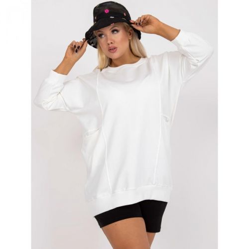 Basic white plus size cotton blouse