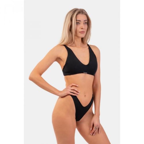 Trojuholníkové Bralette plavky s vypchávkami M, black