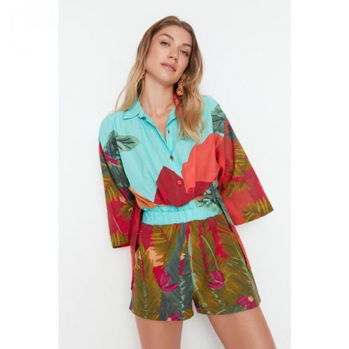 Trendyol Multicolored Landscape Pattern Bottom-Top Set