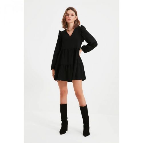 Trendyol Black Petite Pleated Dress