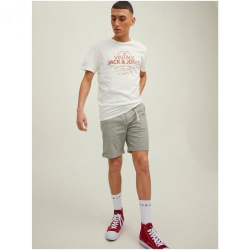 Světle zelené žíhané chino kraťasy Jack & Jones Sky - Pánské