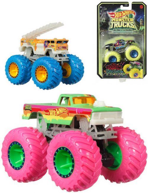 MATTEL HOT WHEELS Auto Monster Truck svítící ve tmě různé druhy