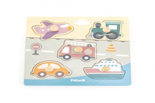 LAMPS Dřevěná vkládačka - dopravní prostředky