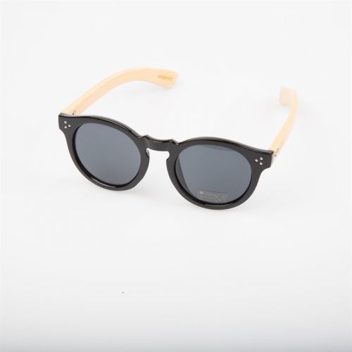 sluneční brýle SNOWBITCH - black frame and smoke lens natural bamboo (BLACK2255)
