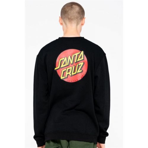 mikina SANTA CRUZ - Classic Dot Chest Crew Black (BLACK1753)