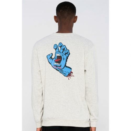 mikina SANTA CRUZ - Screaming Hand Chest Crew Athletic Heather (ATHLETIC HEATHER1818)