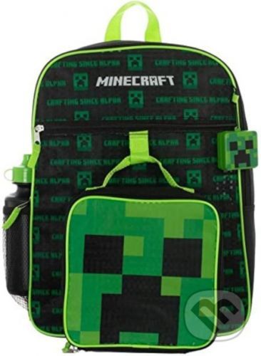 Školský batoh Minecraft: Set batoh - desiatový box - Fľaša - hračka - ADC BF
