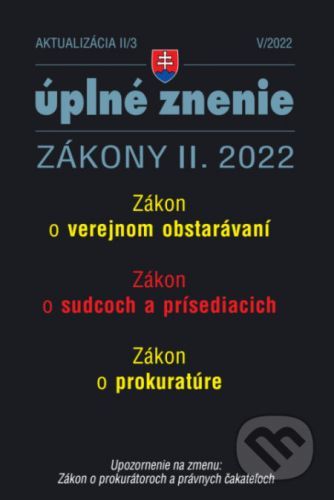 Aktualizácia II/3 / 2022 – Sudcovia a prokurátori - Poradca s.r.o.