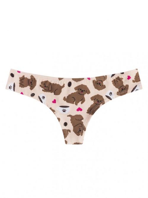 Veselé dámské kalhotky brazilky Dedoles Puppuccino (D-W-UN-BL-C-C-237) L
