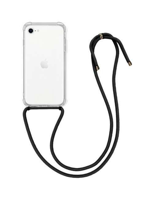 Kryt TopQ iPhone SE 2022 s černou šňůrkou průhledný 74630