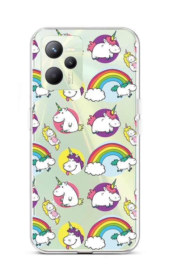 Kryt TopQ Realme C35 Chunky Unicorns 74609