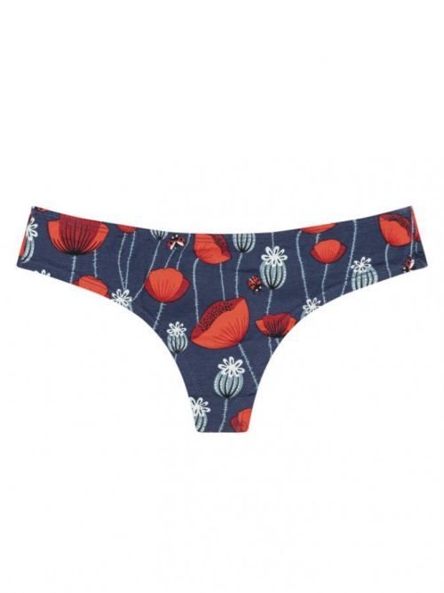 Veselé dámské kalhotky brazilky Dedoles Berušky a vlčí máky (D-W-UN-BL-C-C-208) S