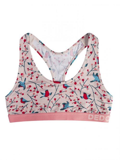 Veselá dámská podprsenka Dedoles Ptáčci v jeřabině (D-W-UN-B-C-C-919) S