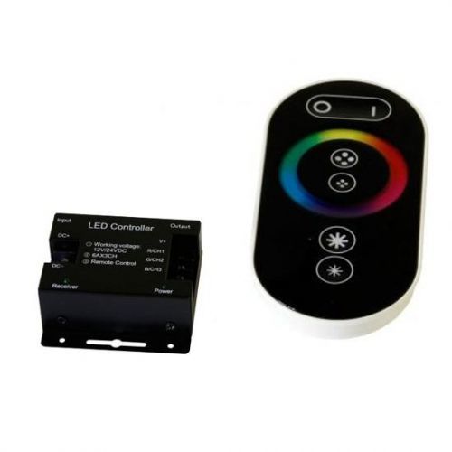 BRG Dálkový dotykový ovladač černý pro RGB LED pásky - max 216W