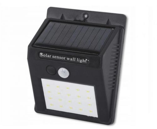 BRG LED solární svítidlo 20 3W se senzorem pohybu a soumraku - studená bílá