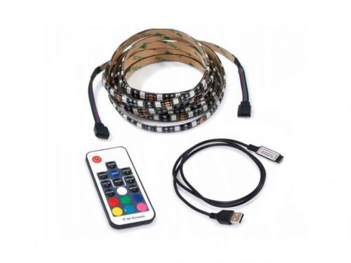 BRG LED pásek za TV - 5V - 5m - 60LED/m - 72W - IP20 - RGB - dálkové ovládání