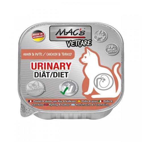 MAC's CAT Vetcare Urinary kuře a krůta 16 × 100 g