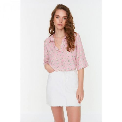 Trendyol Pink Buttoned Blouse