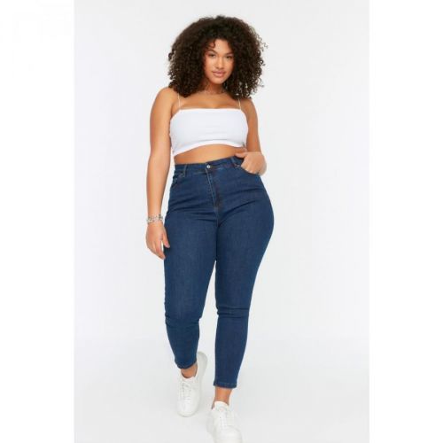 Trendyol Curve Dark Blue Skinny Jeans