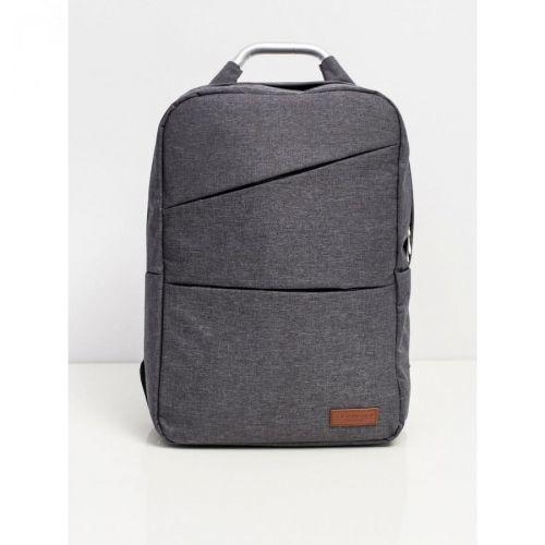 Gray laptop backpack with pockets