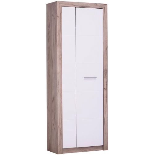 Skříň Astor dub šedá/bílá lesk 11008564