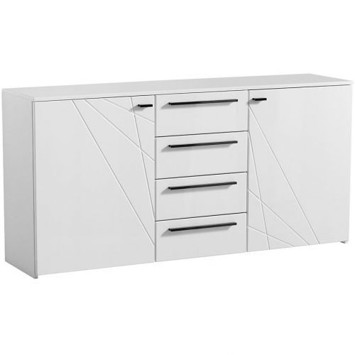 Komoda Ksanti 2d4s bílá/bílá lesk 11008640
