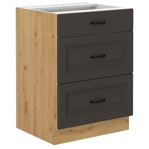Kuchyňská skříňka STILO grafit mat/artisan 60d 3s bb