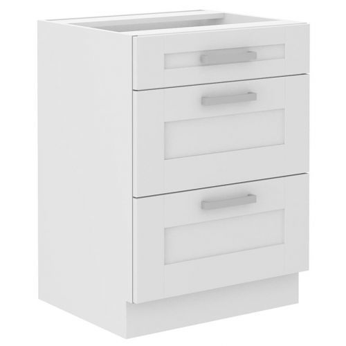 Kuchyňská skříňka LUNA bílá mat/bílá 60d 3s bb