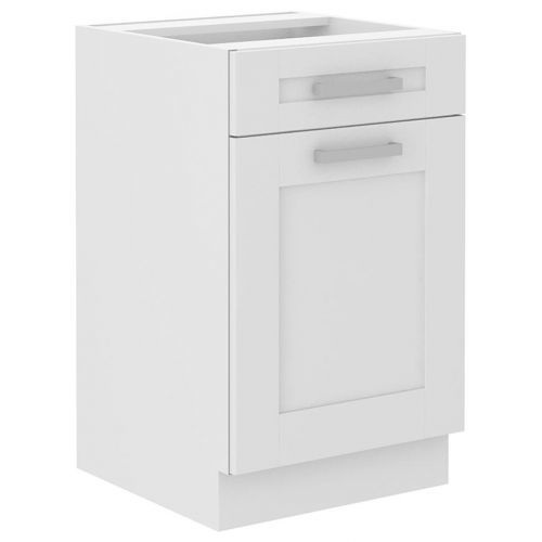 Kuchyňská skříňka LUNA bílá mat/bílá 50d 1f 1s bb