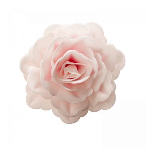 Jedlý cukrový obří květ růže bílo růžová 12,5cm - Dekora
