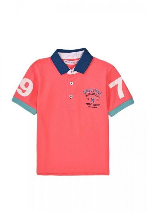 Tričko chlapecké Polo s krátkým rukávem, Minoti, Resort 4, červená - 104/110