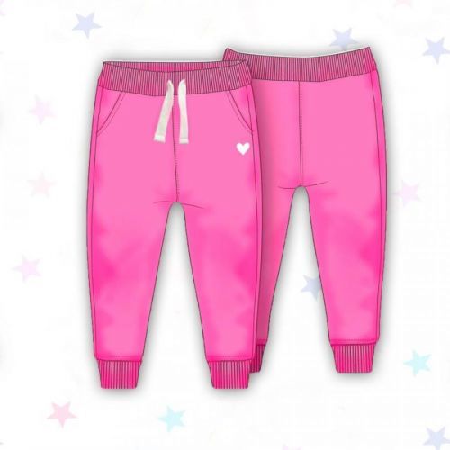 Tepláky dívčí, Minoti, 10JOGEMB 5, růžová - 104/110