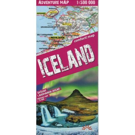 TerraQuest Island (Iceland) 1:500 000 adventure mapa