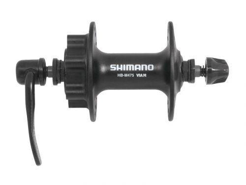 Náboj Shimano HB-M475 - přední 100 mm, 32 děr, 6 děr, černá