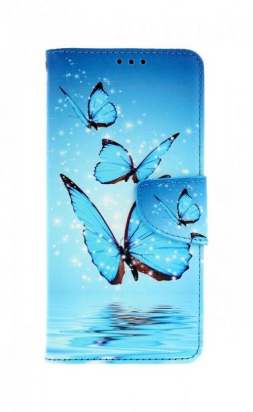 Pouzdro TopQ Samsung A13 knížkové Modří motýlci 73498